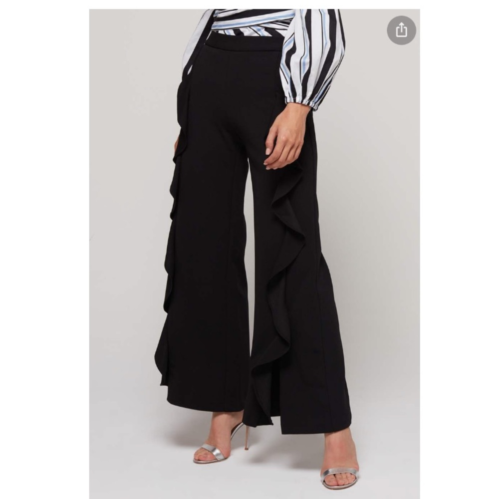 Bar III Black Ruffle pants - Picture 4 of 11